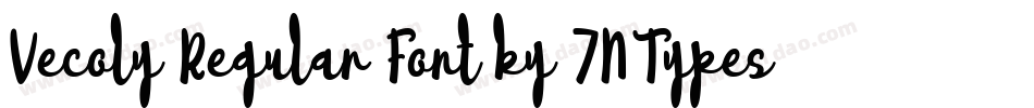 Vecoly Regular Font by 7NTypes字体转换